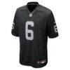 AJ Cole Las Vegas Raiders Nike Game Jersey - Black - Side View