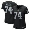 Kolton Miller Las Vegas Raiders Nike Women's Game Jersey - Black - Front View