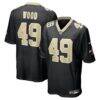 Zach Wood New Orleans Saints Nike Game Jersey - Black - Front View