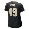 Zach Wood New Orleans Saints Nike Women's Game Jersey - Black - Detail View