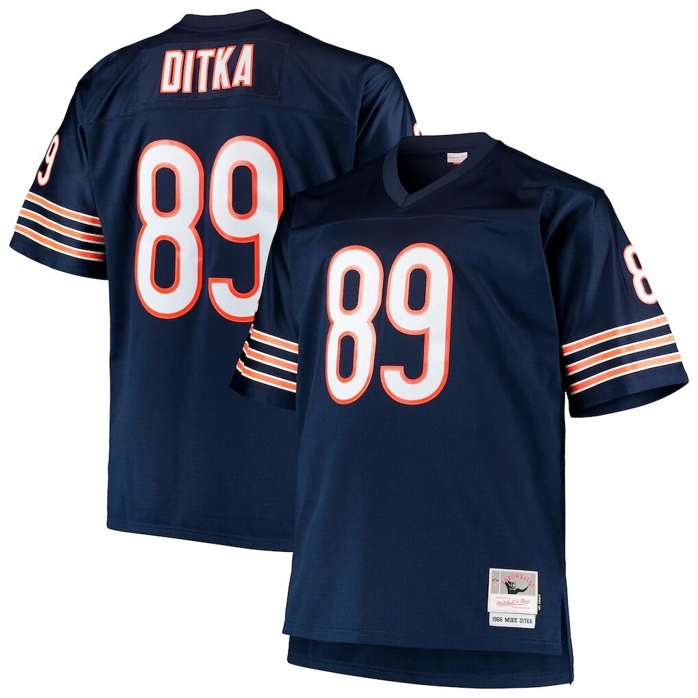 Mike Ditka Chicago Bears Mitchell & Ness Big & Tall 1966 Retired Player Replica Jersey