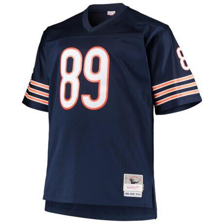 Mike Ditka Chicago Bears Mitchell & Ness Big & Tall 1966 Retired Player Replica Jersey - Navy - Side View