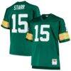 Bart Starr Green Bay Packers Mitchell & Ness Big & Tall 1968 Retired Player Replica Jersey - Green - Front View