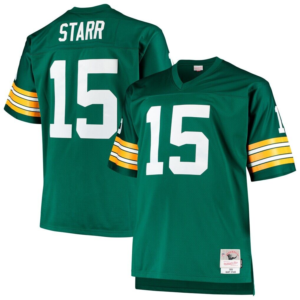 Bart Starr Green Bay Packers Mitchell & Ness Big & Tall 1968 Retired Player Replica Jersey