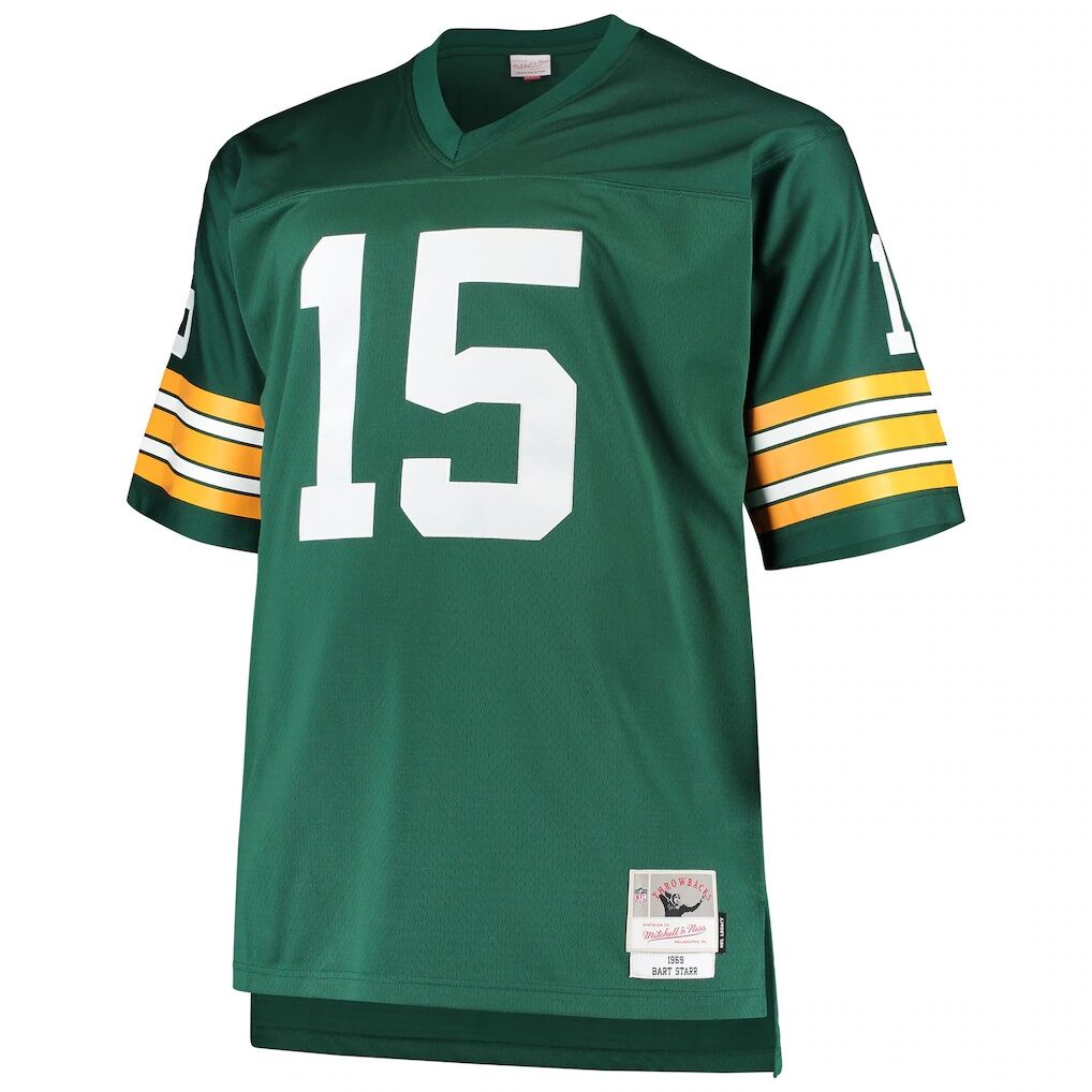 Bart Starr Green Bay Packers Mitchell & Ness Big & Tall 1968 Retired Player Replica Jersey