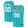 Charlotte Hornets Fashion7 Fast Break Replica Custom Jersey - Teal - Front View