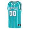 Charlotte Hornets Fashion7 Fast Break Replica Custom Jersey - Teal - Side View