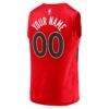 Toronto Raptors Fashion7 Fast Break Replica Custom Jersey - Red - Detail View