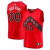 Toronto Raptors Fashion7 Fast Break Replica Custom Jersey - Red - Front View