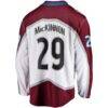 Nathan MacKinnon Colorado Avalanche Fashion7 Breakaway Jersey - White - Detail View
