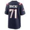 Mike Onwenu New England Patriots Nike Team Game Jersey - Navy - Detail View