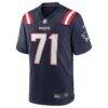 Mike Onwenu New England Patriots Nike Team Game Jersey - Navy - Side View