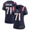 Mike Onwenu New England Patriots Nike Women's Game Jersey - Navy - Front View