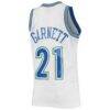 Kevin Garnett Minnesota Timberwolves Mitchell & Ness 1995/96 Hardwood Classics Swingman Jersey - White - Detail View
