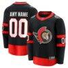 Ottawa Senators Fashion7 Home Custom Breakaway Jersey - Black - Front View