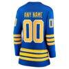 Buffalo Sabres Fanatics Women's Home Breakaway Custom Jersey - - Side View