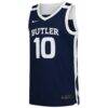 #10 Butler Bulldogs Nike Replica Basketball Jersey - Navy - Side View