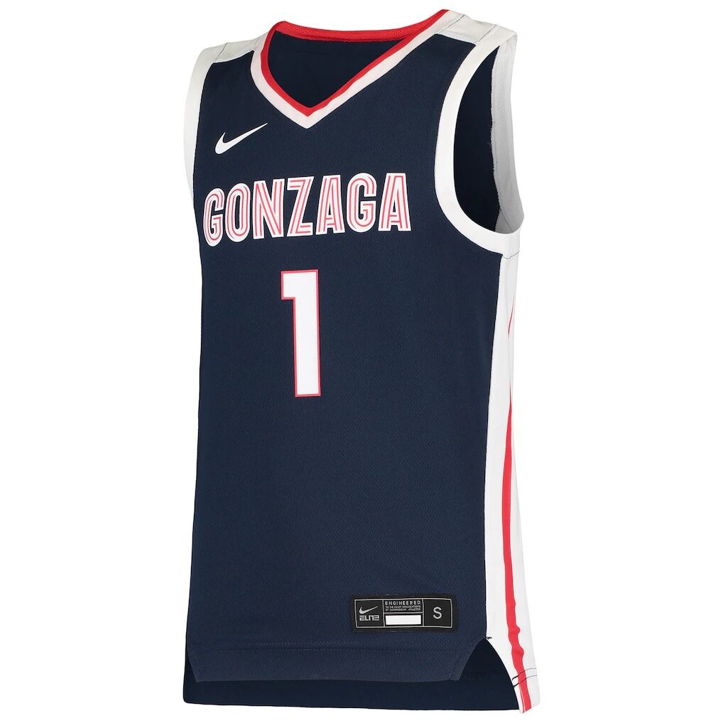 #1 Gonzaga Bulldogs Nike Youth Team Replica Basketball Jersey