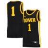 #1 Iowa Hawkeyes Nike Youth Team Replica Basketball Jersey - Black - Front View