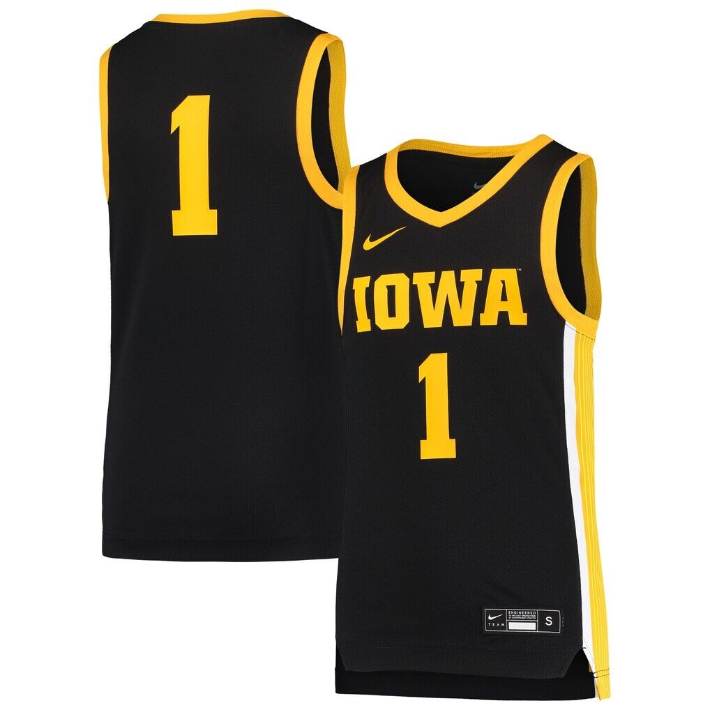 #1 Iowa Hawkeyes Nike Youth Team Replica Basketball Jersey