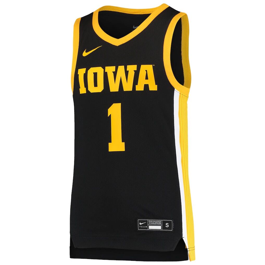 #1 Iowa Hawkeyes Nike Youth Team Replica Basketball Jersey