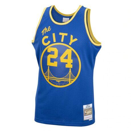 Rick Barry Golden State Warriors Mitchell & Ness 1966/67 Hardwood Classics Swingman Jersey - - Front View