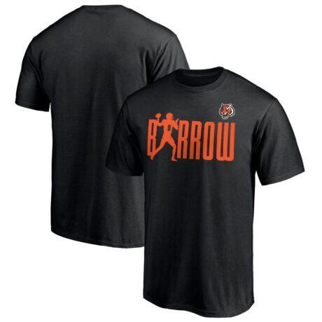 Joe Burrow Cincinnati Bengals Checkdown T-Shirt - Black - Front View