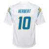 Justin Herbert Los Angeles Chargers Nike Youth Game Jersey - White - Detail View