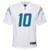 Justin Herbert Los Angeles Chargers Nike Youth Game Jersey - White - Side View
