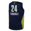 Arike Ogunbowale Dallas Wings Nike Youth 2021 Explorer Edition Victory Player Jersey - Navy - Detail View