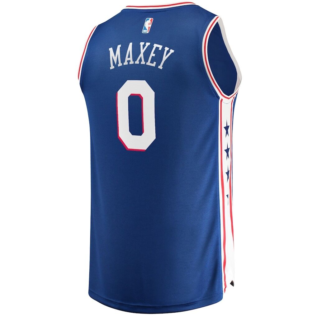 Tyrese Maxey Philadelphia 76ers Fashion7 Fast Replica Jersey Royal - Icon Edition