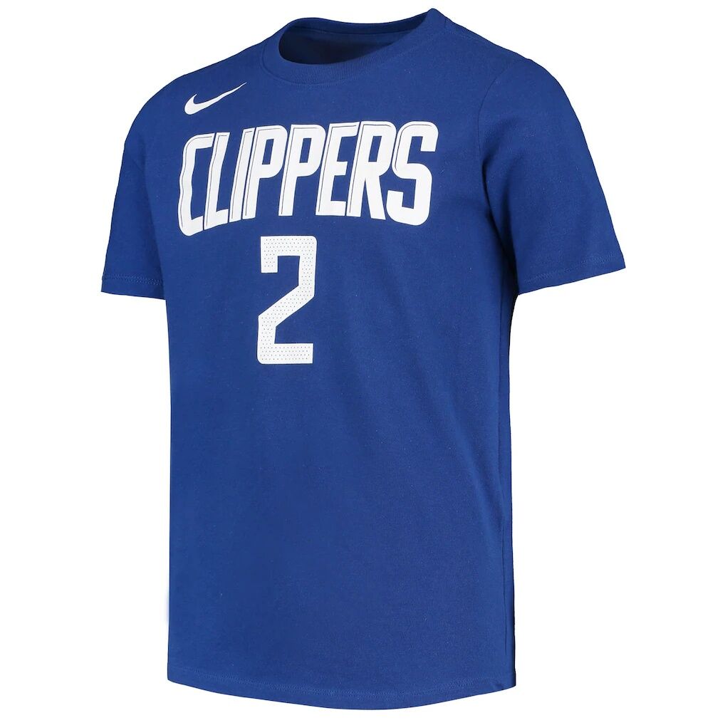 Kawhi Leonard LA Clippers Nike Youth Logo Name & Number Performance T-Shirt – Royal