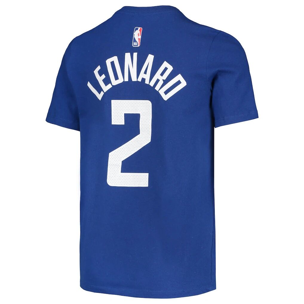 Kawhi Leonard LA Clippers Nike Youth Logo Name & Number Performance T-Shirt – Royal