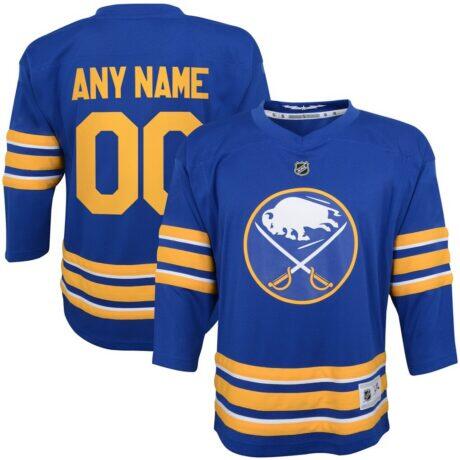 Buffalo Sabres Youth Home Replica Custom Jersey - Blue - Front View