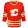 Calgary Flames Youth Home Replica Custom Jersey - Red - Side View