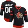Ottawa Senators Youth Home Replica Custom Jersey - Black - Front View