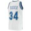 Isaiah Rider Minnesota Timberwolves Mitchell & Ness 1995/96 Hardwood Classics Swingman Jersey - White - Detail View