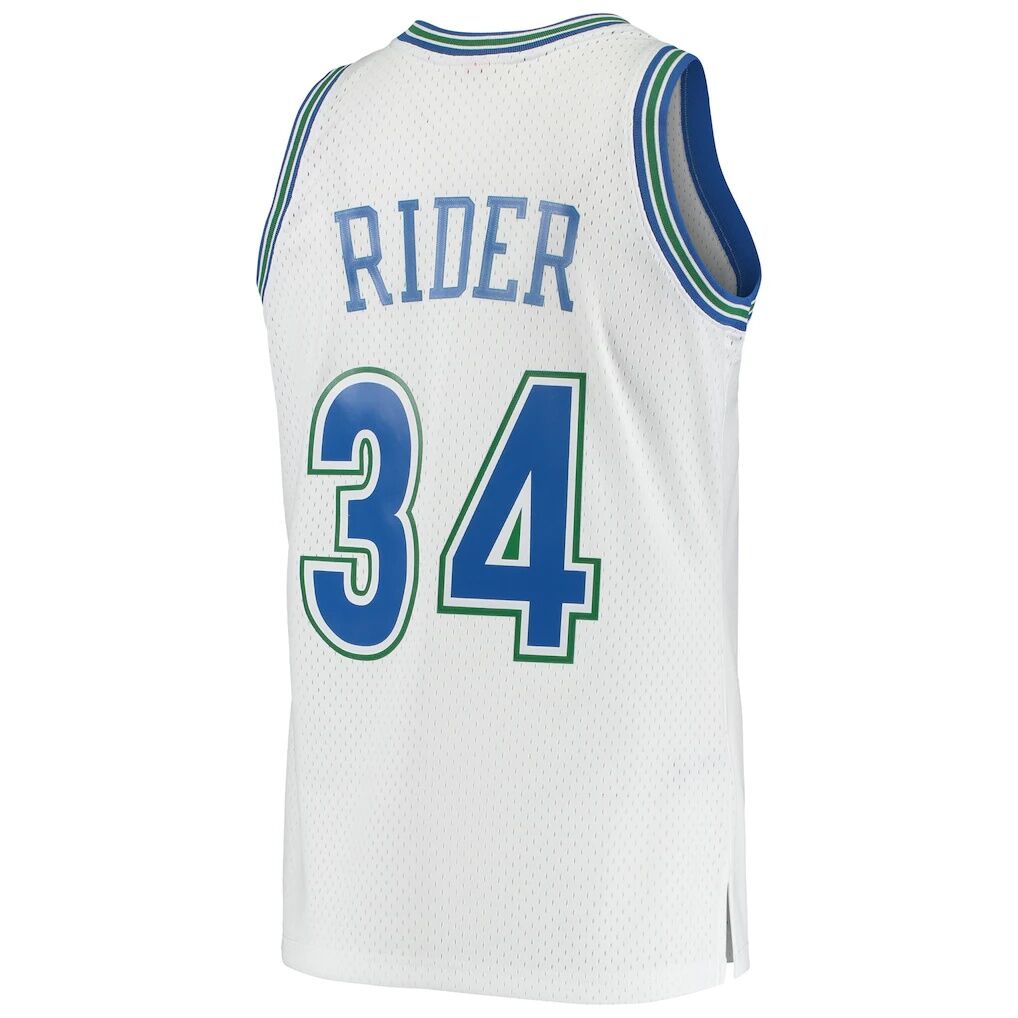 Isaiah Rider Minnesota Timberwolves Mitchell & Ness 1995/96 Hardwood Classics Swingman Jersey