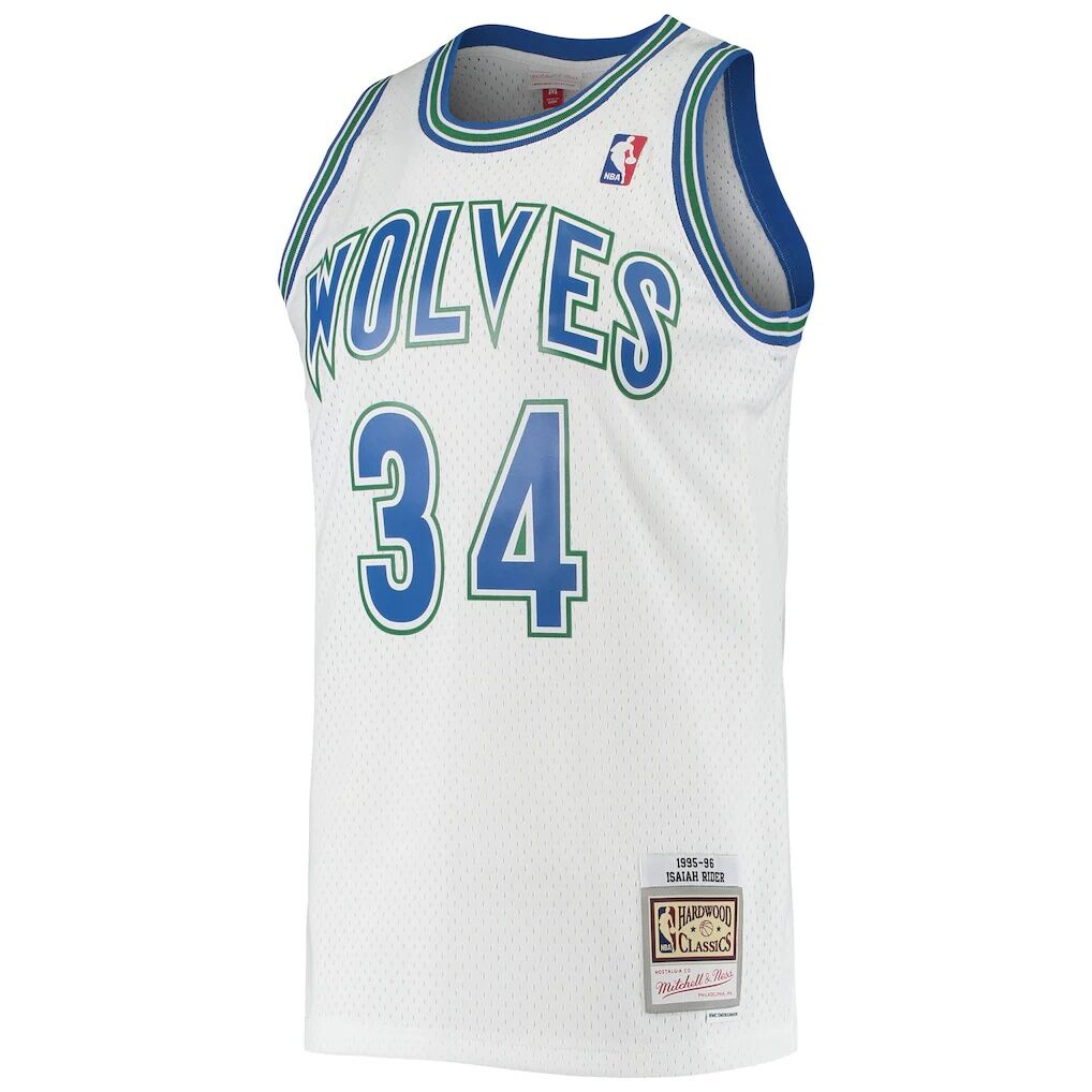 Isaiah Rider Minnesota Timberwolves Mitchell & Ness 1995/96 Hardwood Classics Swingman Jersey