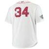 David Ortiz Boston Red Sox Mitchell & Ness Big & Tall Home Authentic Player Jersey - White - Detail View