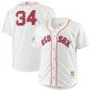 David Ortiz Boston Red Sox Mitchell & Ness Big & Tall Home Authentic Player Jersey - White - Front View