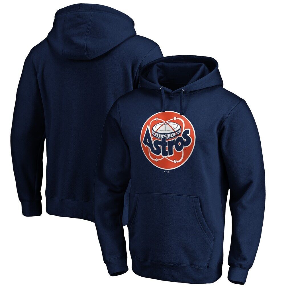 Houston Astros Cooperstown Collection Huntington Logo Fitted Pullover Hoodie