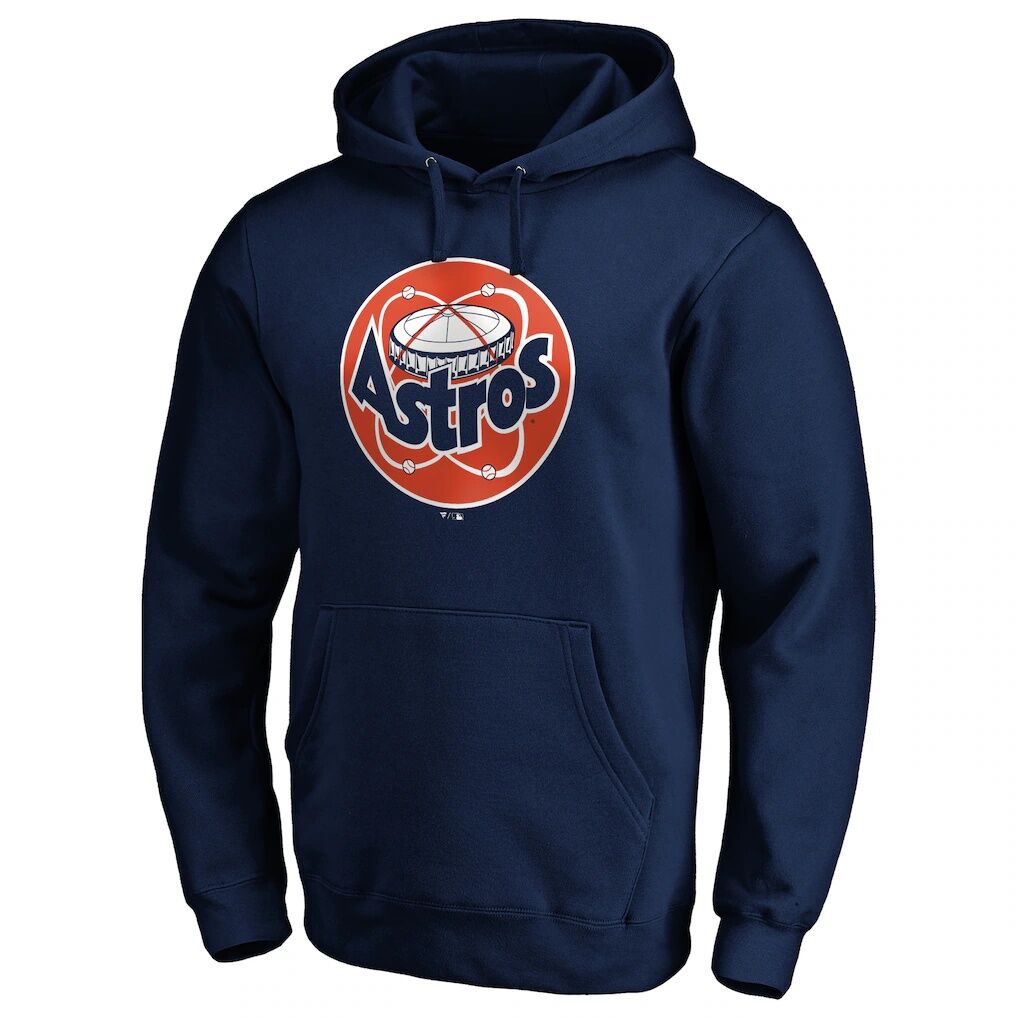 Houston Astros Cooperstown Collection Huntington Logo Fitted Pullover Hoodie