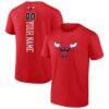 Chicago Bulls Playmaker Personalized Name & Number T-Shirt - Red - Back View
