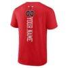 Chicago Bulls Playmaker Personalized Name & Number T-Shirt - Red - Detail View
