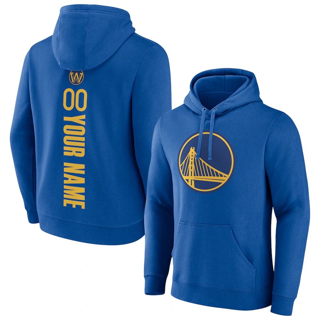 Golden State Warriors Playmaker Personalized Name & Number Pullover Hoodie – Royal