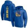 Golden State Warriors Playmaker Personalized Name & Number Pullover Hoodie - - Front View