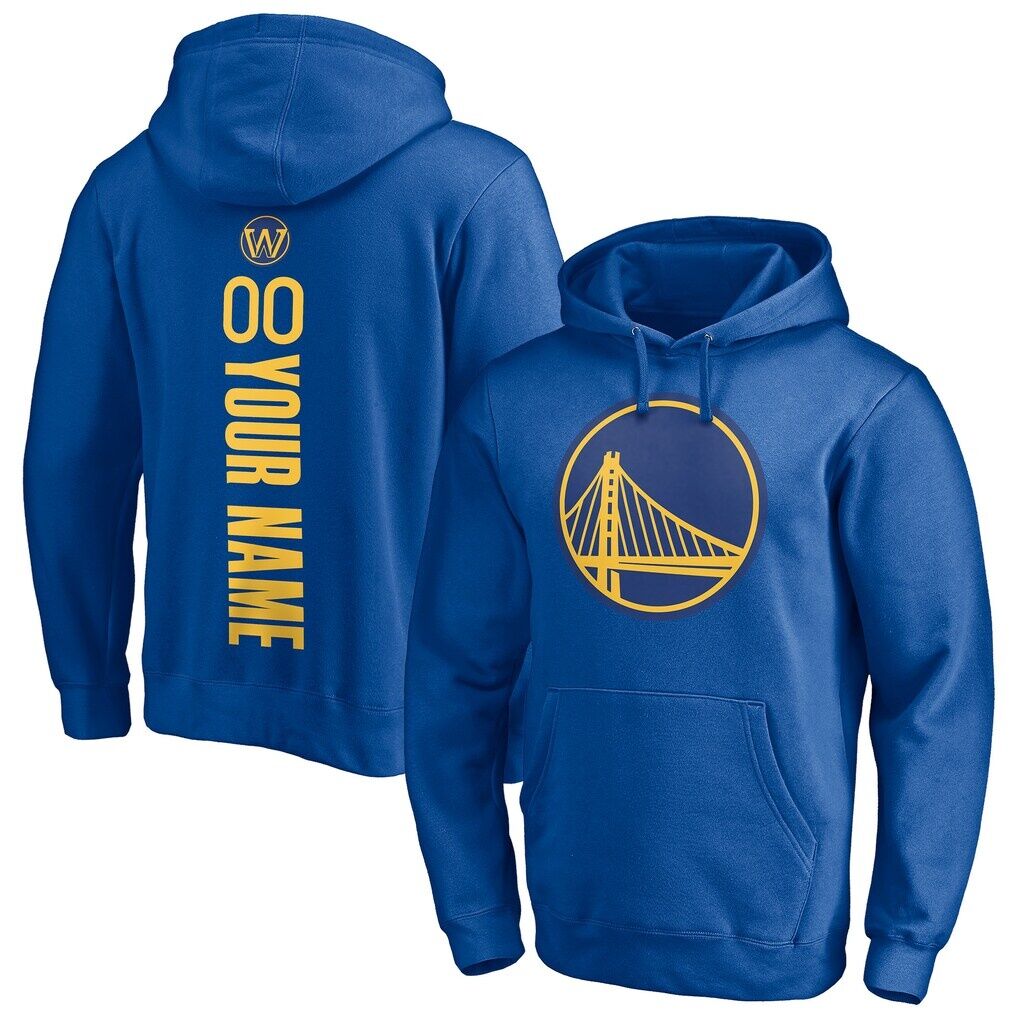 Golden State Warriors Playmaker Personalized Name & Number Pullover Hoodie – Royal
