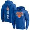New York Knicks Playmaker Personalized Name & Number Pullover Hoodie - Blue - Front View