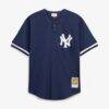 Derek Jeter New York Yankees Mitchell & Ness Big & Tall Batting Practice Replica Player Jersey - Navy - Side View